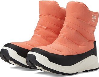 Nuptse Bootie II Waterproof (Coral Sunrise/TNF Black) Women's Shoes