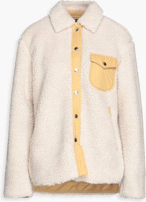 Elliot shell-trimmed fleece jacket
