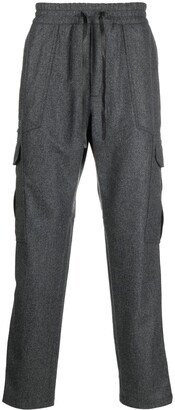 Drawstring Straight-Leg Trousers-BL