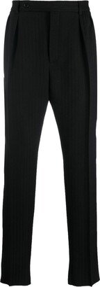 Pinstripe Straight-Leg Trousers