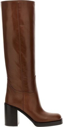 Knee-High Square Toe Boots