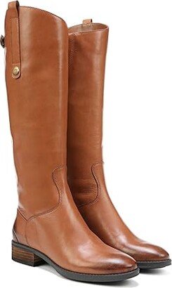 Penny 2 Wide Calf Leather Riding Boot (Whiskey) Women's Zip Boots