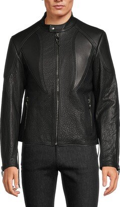 Roberto Men's Leather Biker Jacket