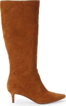 Saks Fifth Avenue Made in Italy Saks Fifth Avenue Women's Cici Point-Toe Suede Knee-High Boots
