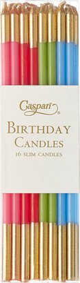 Caspari Slim Birthday Candles Multicolor Pkg/16