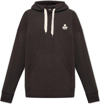 Logo Embroidered Drawstring Hoodie-AY