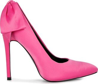 Rag & Co. Hornet Fuchsia Satin Stiletto Pump Sandals