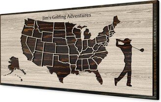 Golf Course Bucket List Map - Us Push Pin Mark Travels & Locations Of Golf Courses Played Or Visited Pga Tour Gift For Golfer