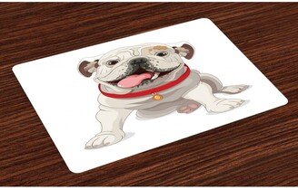 English Bulldog Place Mats, Set of 4