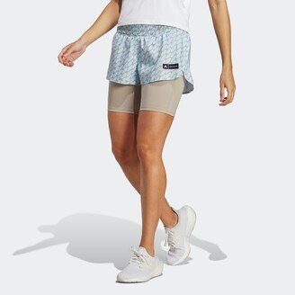 Women's x Marimekko Run Icons 3 Bar Logo 2-in-1 Running Shorts