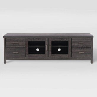 Hollywood Cabinet with Doors TV Stand for TVs up to 80 Dark Gray