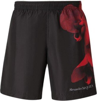 Graphic Printed Swim Shorts-AA