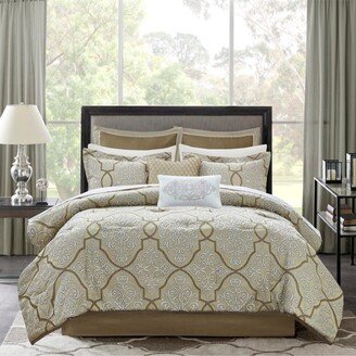 Gracie Mills Lavine Cozy Bed in a Bag Comforter - Queen - Gold