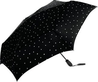 43 Polka Dot Auto Open Compact Umbrella