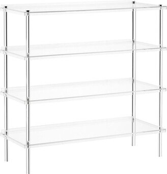 The 4-Tier Luxe Acrylic Shoe Rack Clear