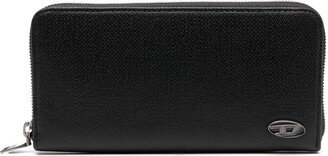 Logo-Plaque Zip-Fastening Wallet-AA