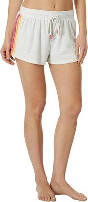 Sporty Stripe Shorts (Heather Cloud) Women's Pajama