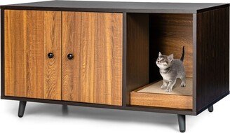 Cat Litter Box Enclosure Cat Washroom Hidden Litter Box Enclosure