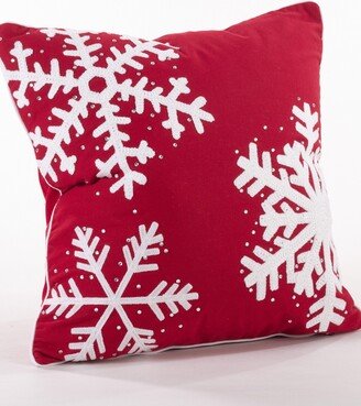 Saro Lifestyle Triple Snowflake Decorative Pillow, 18 x 18