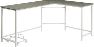 Simplie Fun Dazenus Computer Desk, Gray & White Finish Of 00043