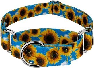 Country Brook Petz Sunflowers Martingale Dog Collar (1 Inch, Extra Large)