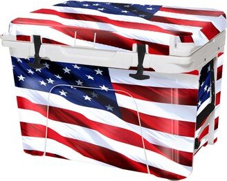 Custom Cooler Vinyl Wrap Skin Decal Fits Yeti 20 Roadie | Cooler Not Included Personalized Gift - Full USA Stars Patriotic American Flag