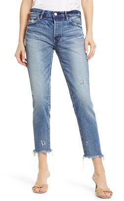 Merry Distressed High Waist Tapered Leg Jeans