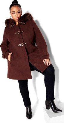 | Women's Plus Size Wonderwall Coat - truffle - 12 Plus