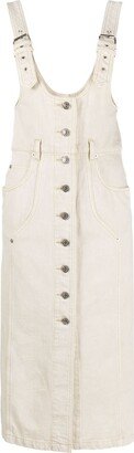 MARANT ÉTOILE Neutral Filipine Denim Overall Dress