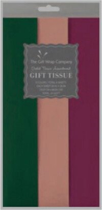 Tissue Assorted Green/Blush/Maroon Set of 8