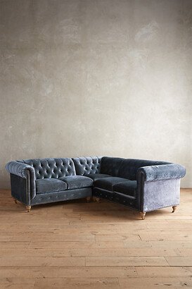 Slub Velvet Lyre Chesterfield Sectional, Wilcox-AA