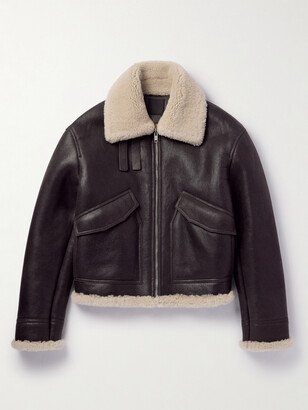 Shearling-Lined Leather Jacket-AD