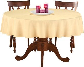 Collections Etc 70 Inch Round Solid Colored Tablecloth, 100% Durable Polyester