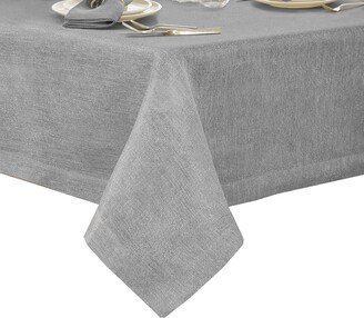 La Classica Metallic 70 x 126 Tablecloth - Gray/silver