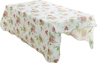 54x71 Rectangle Vinyl Water Oil Resistant Printed Tablecloths Pink Rose - PiccoCasa