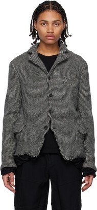 Gray Houndstooth Blazer