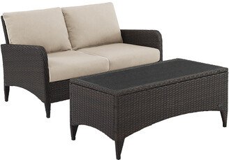 Kiawah 2Pc Outdoor Wicker Chat Set