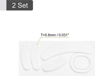 Unique Bargains Rounded Curved Mouse Feet 0.8mm w Paper for G PRO Wireless White 5Pcs/2 Set