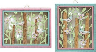 Gallerie II Songbird Shadowbox Spring Light-Up LED A/2 - Set of 2