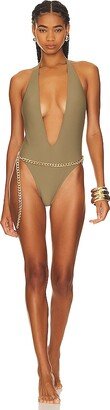 YEVRAH SWIM Positano V Neck One Piece