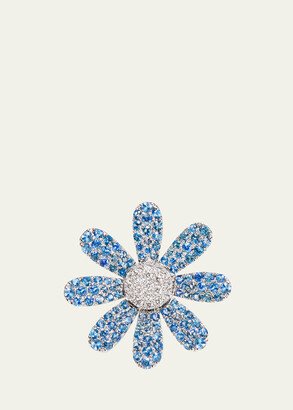 Mio Harutaka Blue Margaret Sapphire and Diamond Earring, Single