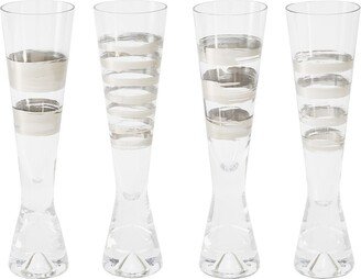 Thank champagne glasses set of 4