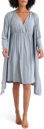 Accouchée Maternity/Nursing Nightgown & Robe Set