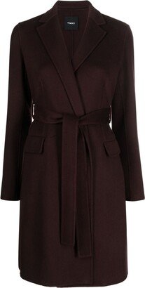 Wool Blend Belted Midi Coat