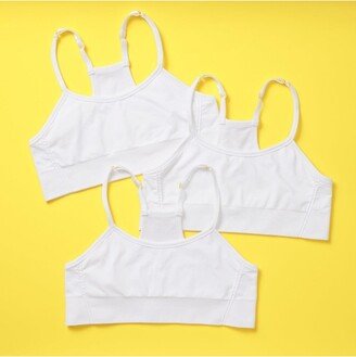 Yellowberry BRAND NEW Sugar Seamless Racerback Bra 3PK Bundle - Medium, Snowflake