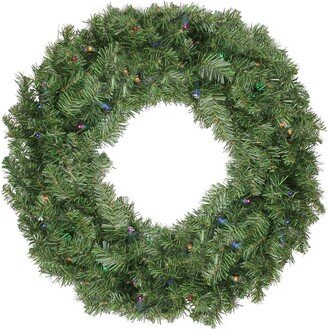 Northlight Pre-Lit Canadian Pine Artificial Christmas Wreath-AA