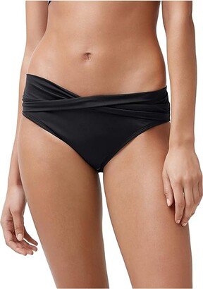 Pearl High-Waist Twist Front Pant (Black) Women's Swimwear