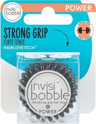 Power Hair Elastics -True Black - 3pk