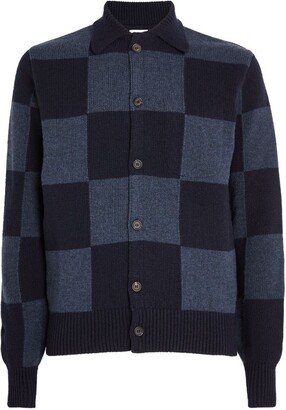 Wool Check Cardigan