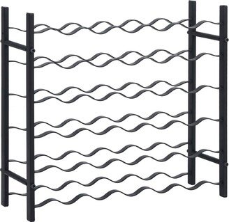 Wine Rack for 36 Bottles Black Iron